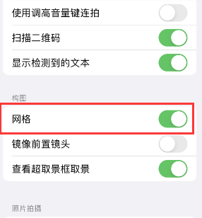 萨迦苹果手机维修网点分享iPhone如何开启九宫格构图功能 