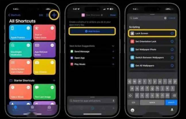 萨迦苹果14锁屏维修店分享iPhone14升级iOS16.4后如何创建锁屏快捷方式 