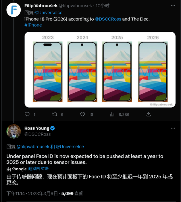 萨迦苹果手机维修分享:屏下Face ID有什么优势？iPhone何时会有屏下Face ID？ 